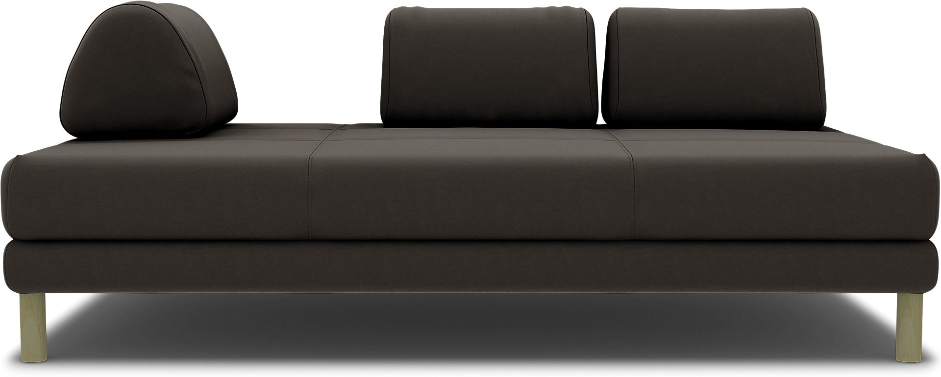 IKEA - Flottebo sofa bed cover 120 cm, Licorice, Velvet - Bemz