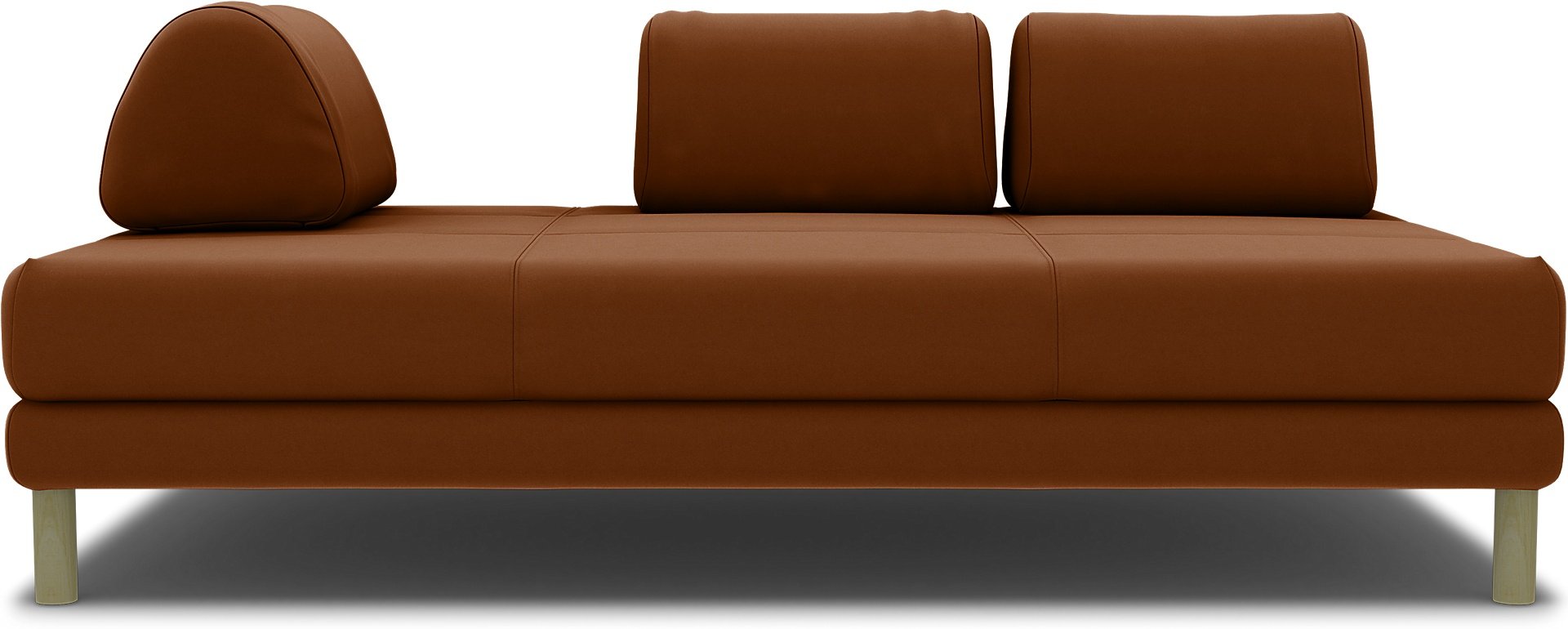 IKEA - Flottebo sofa bed cover 120 cm, Cinnamon, Velvet - Bemz