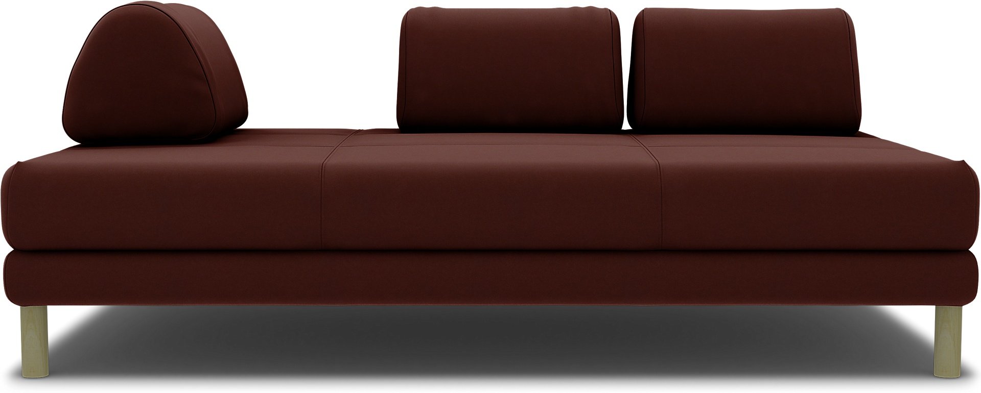 IKEA - Flottebo sofa bed cover 120 cm, Ground Coffee, Velvet - Bemz