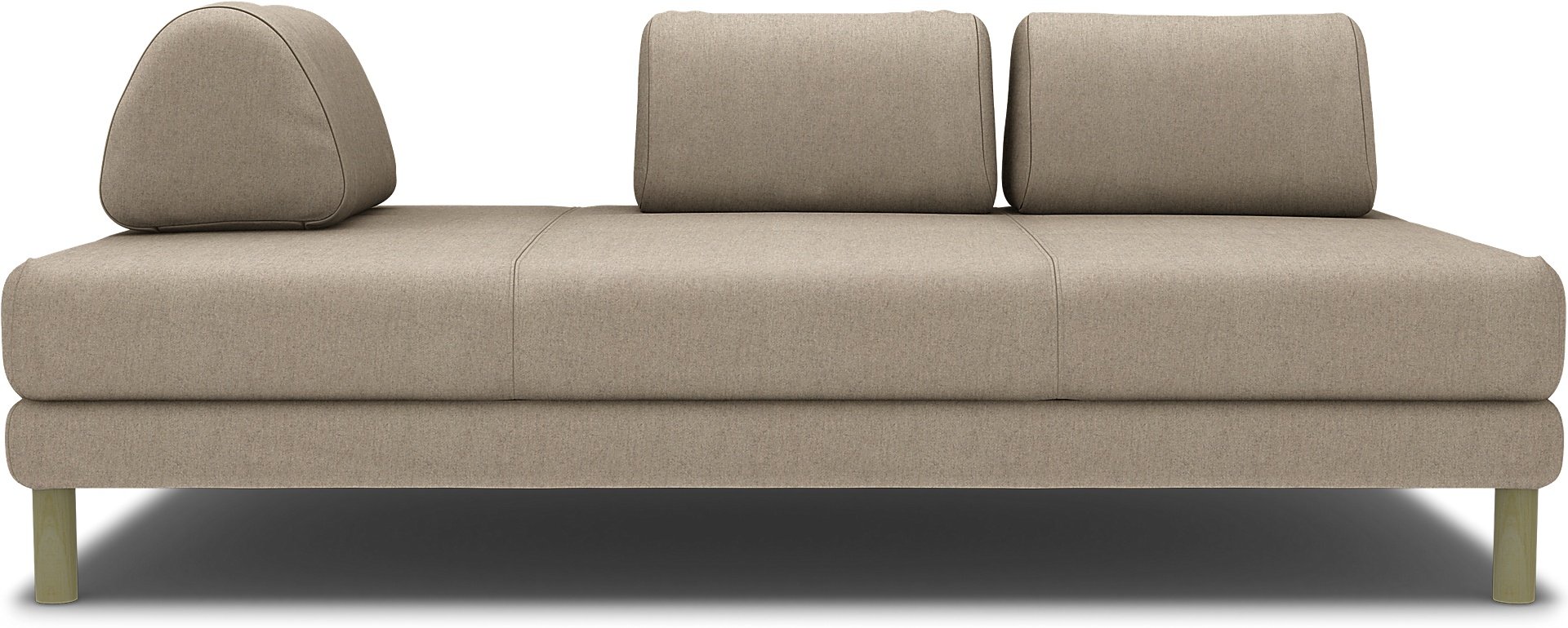 IKEA - Flottebo sofa bed cover 120 cm, Birch, Wool - Bemz