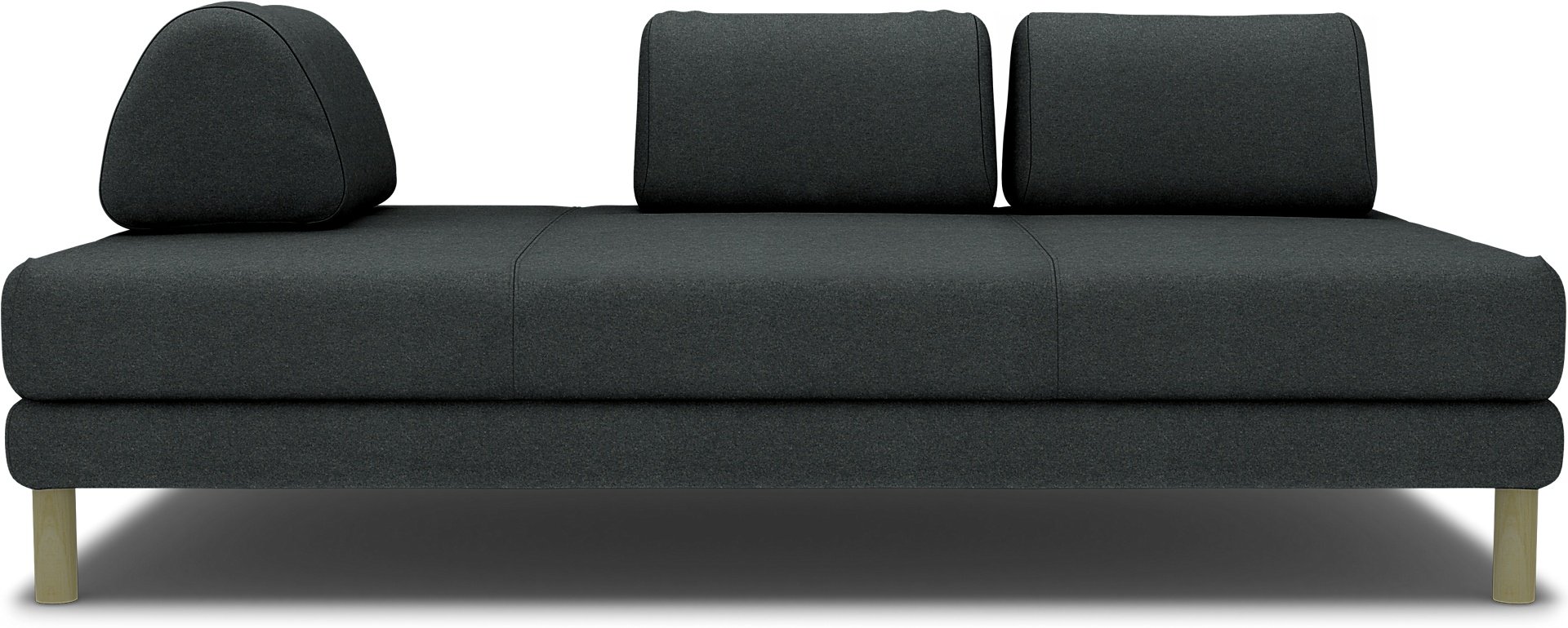 IKEA - Flottebo sofa bed cover 120 cm, Stone, Wool - Bemz