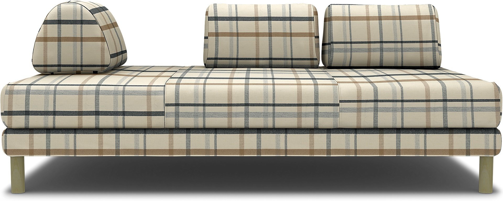 IKEA - Flottebo sofa bed cover 120 cm, Fawn Brown, Wool - Bemz