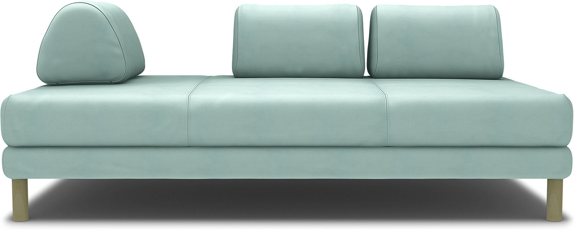 IKEA - Flottebo sofa bed cover 120 cm, Mineral Blue, Linen - Bemz