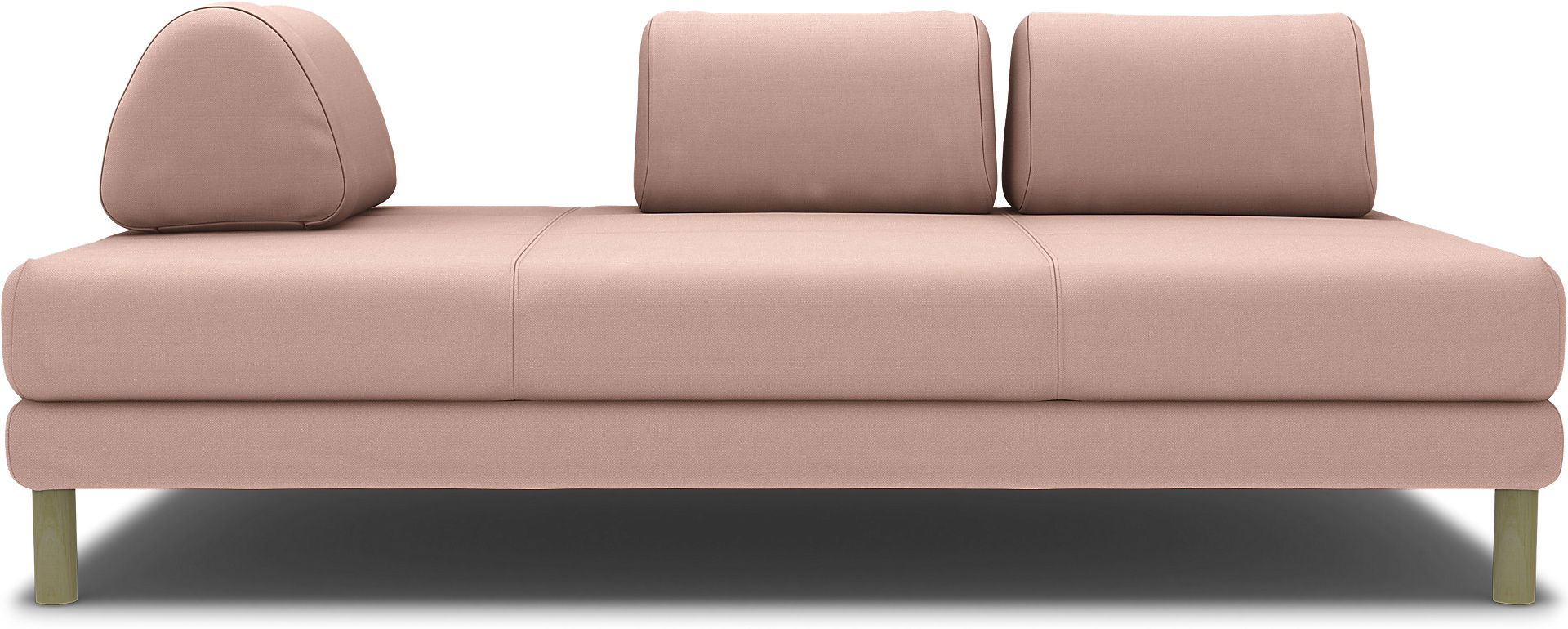IKEA - Flottebo sofa bed cover 120 cm, Blush, Linen - Bemz