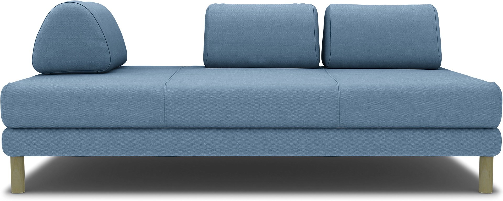 IKEA - Flottebo sofa bed cover 120 cm, Vintage Blue, Linen - Bemz