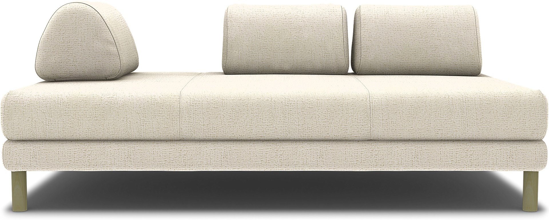 IKEA - Flottebo sofa bed cover 120 cm, Ecru, Boucle & Texture - Bemz