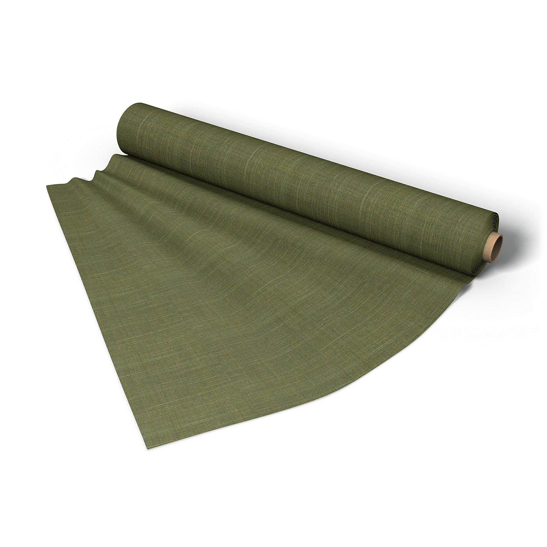 Fabric per metre, Moss Green, Boucle & Texture - Bemz