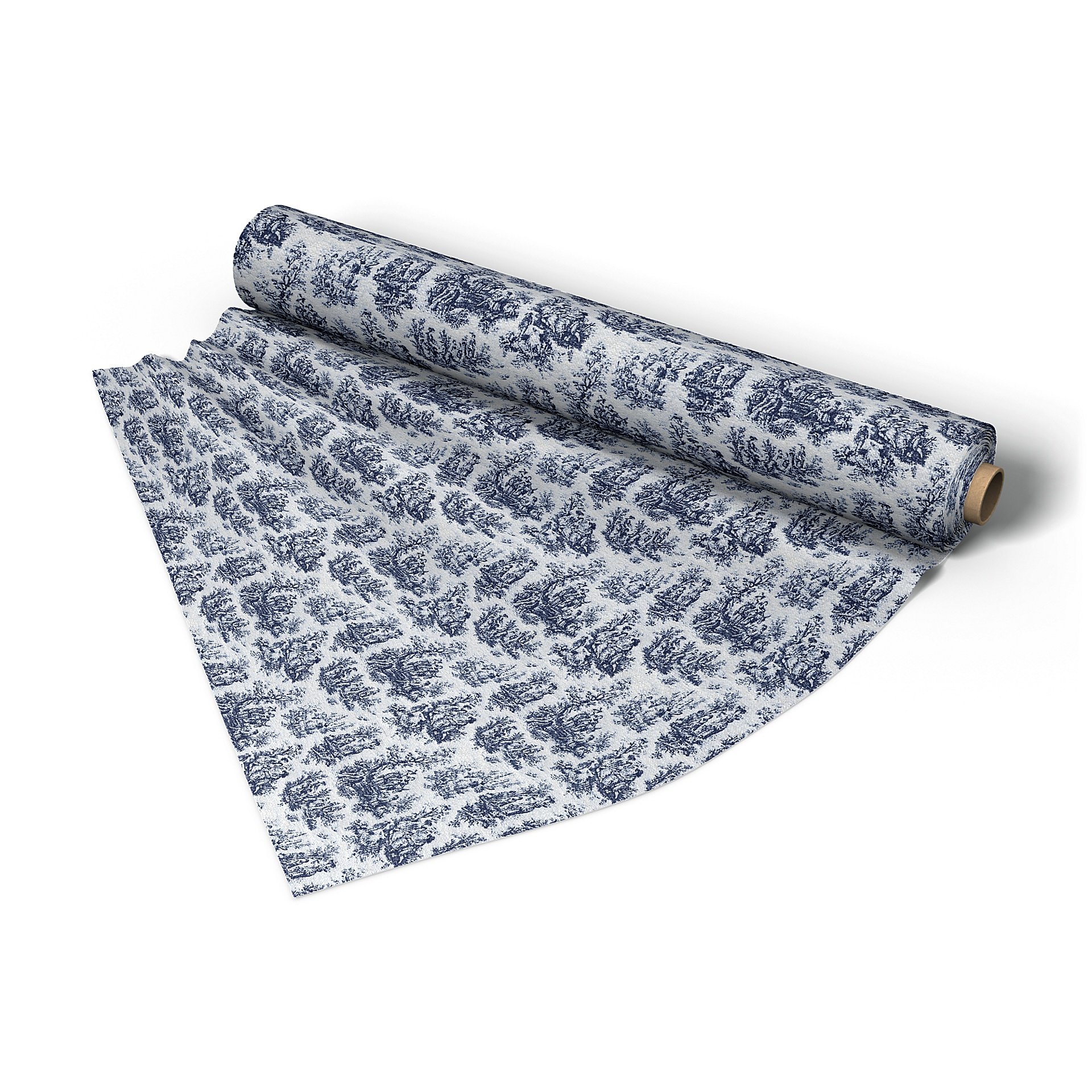 Fabric per metre, Dark Blue, Boucle & Texture - Bemz