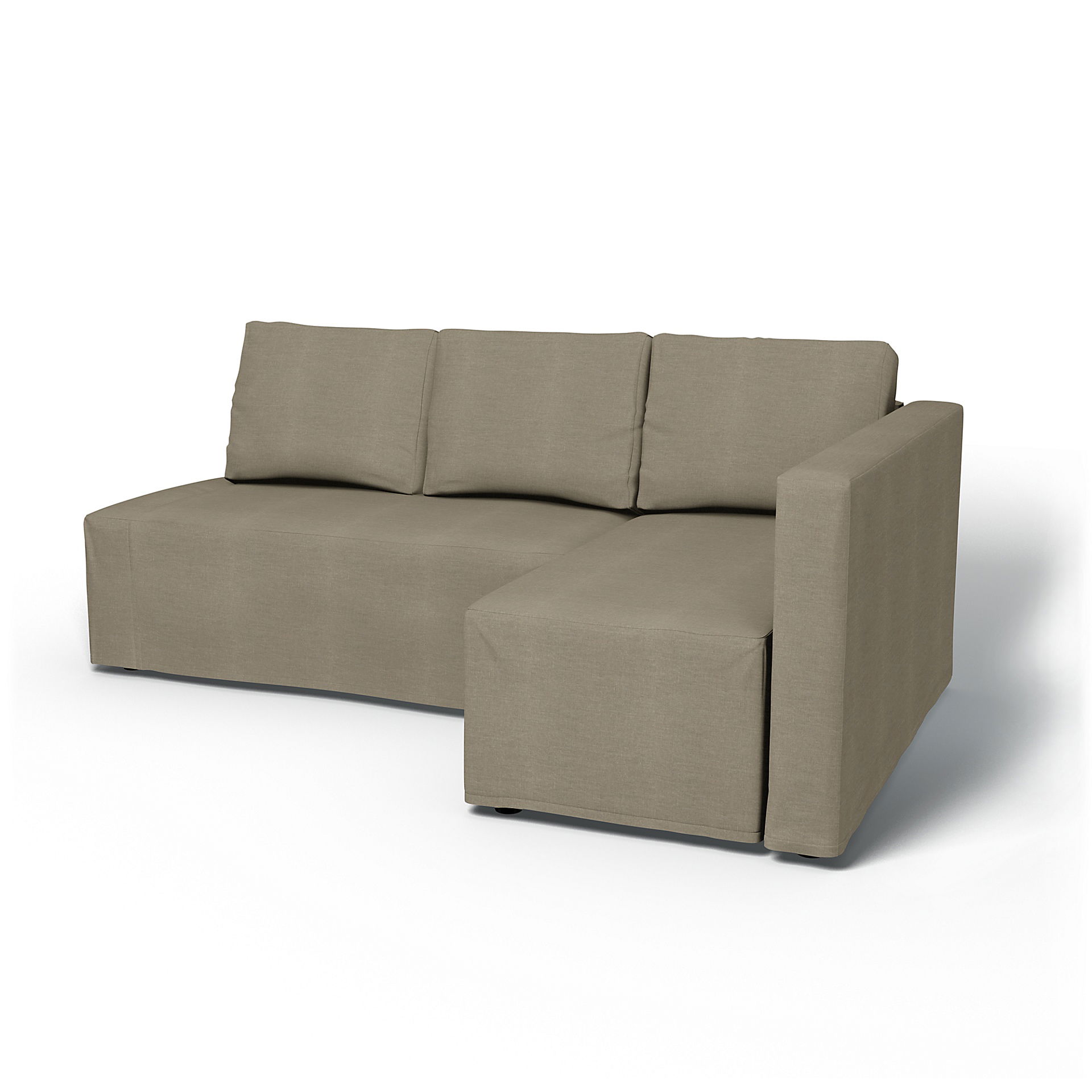 IKEA - Friheten Sofa Bed with Right Chaise Cover, Natural, Linen - Bemz