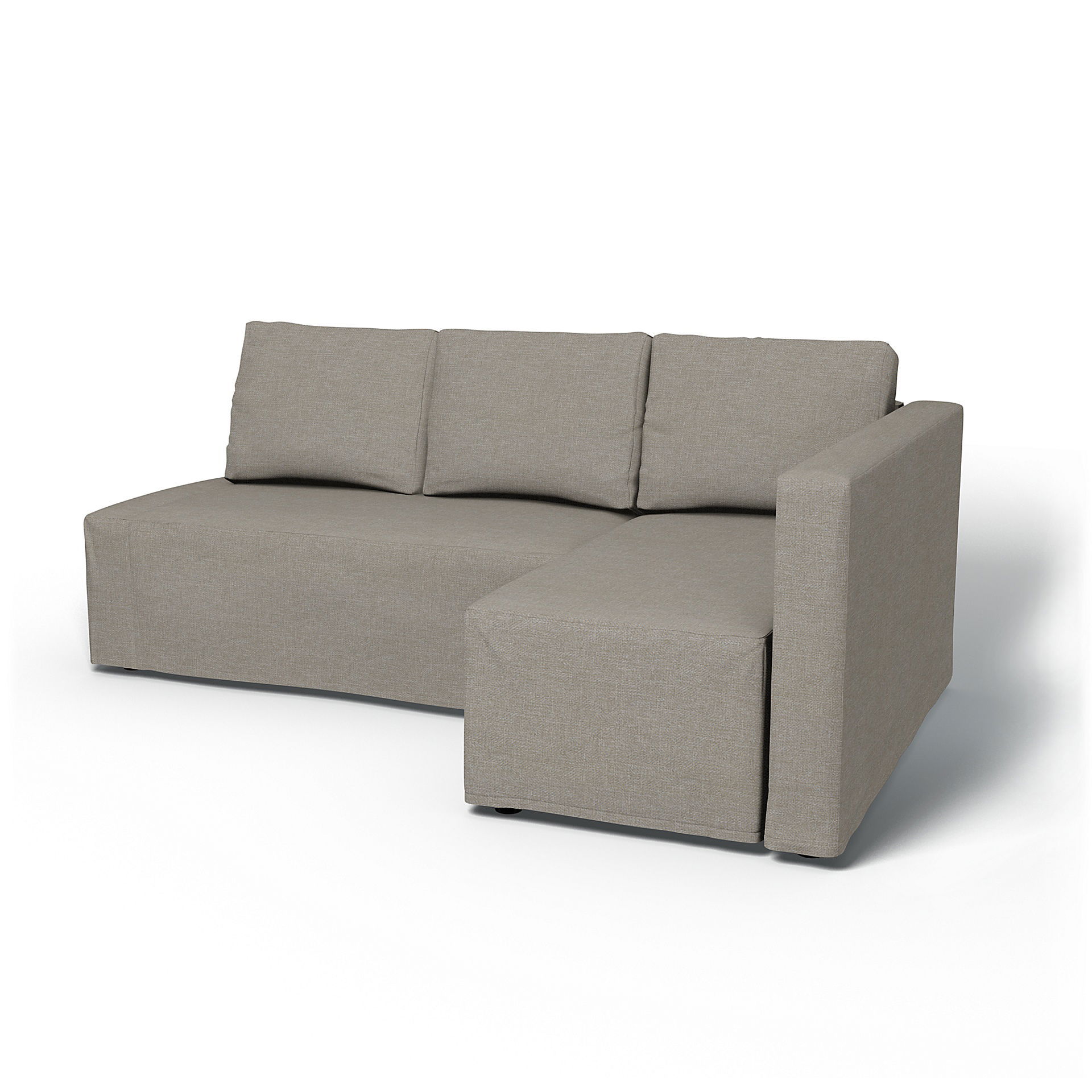 IKEA - Friheten Sofa Bed with Right Chaise Cover, Greige, Bouclé & Texture - Bemz