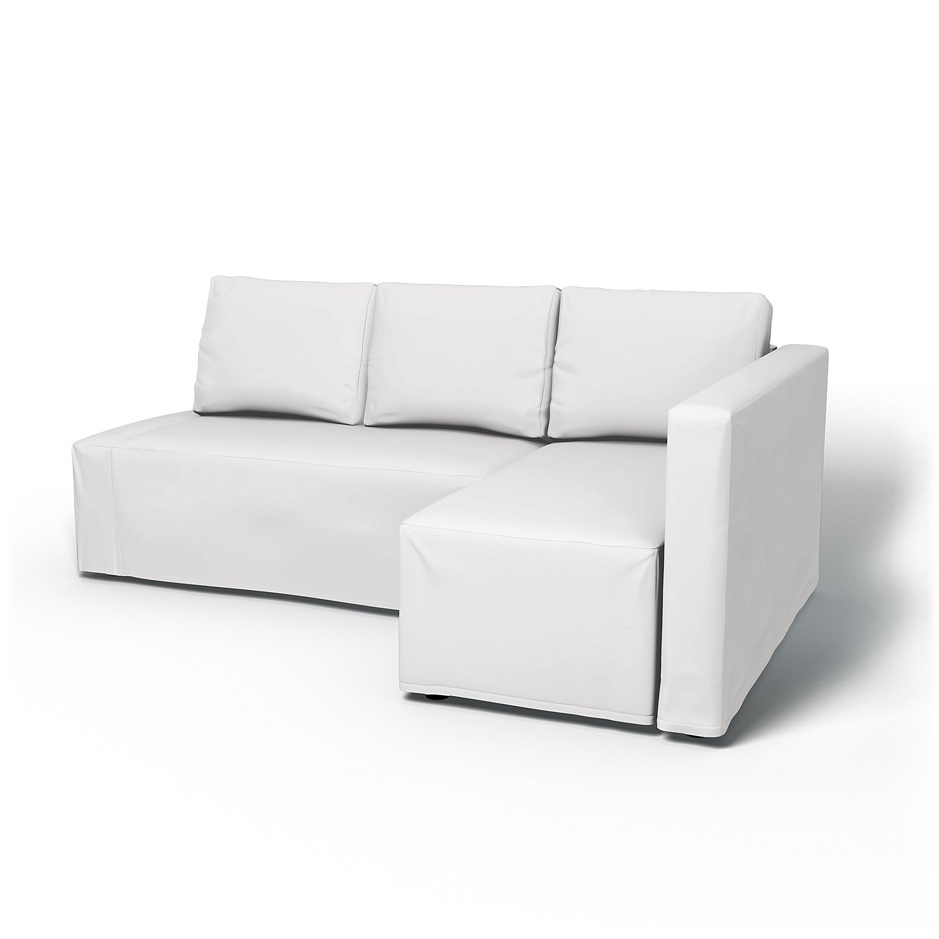 IKEA - Friheten Sofa Bed with Right Chaise Cover, Absolute White, Cotton - Bemz