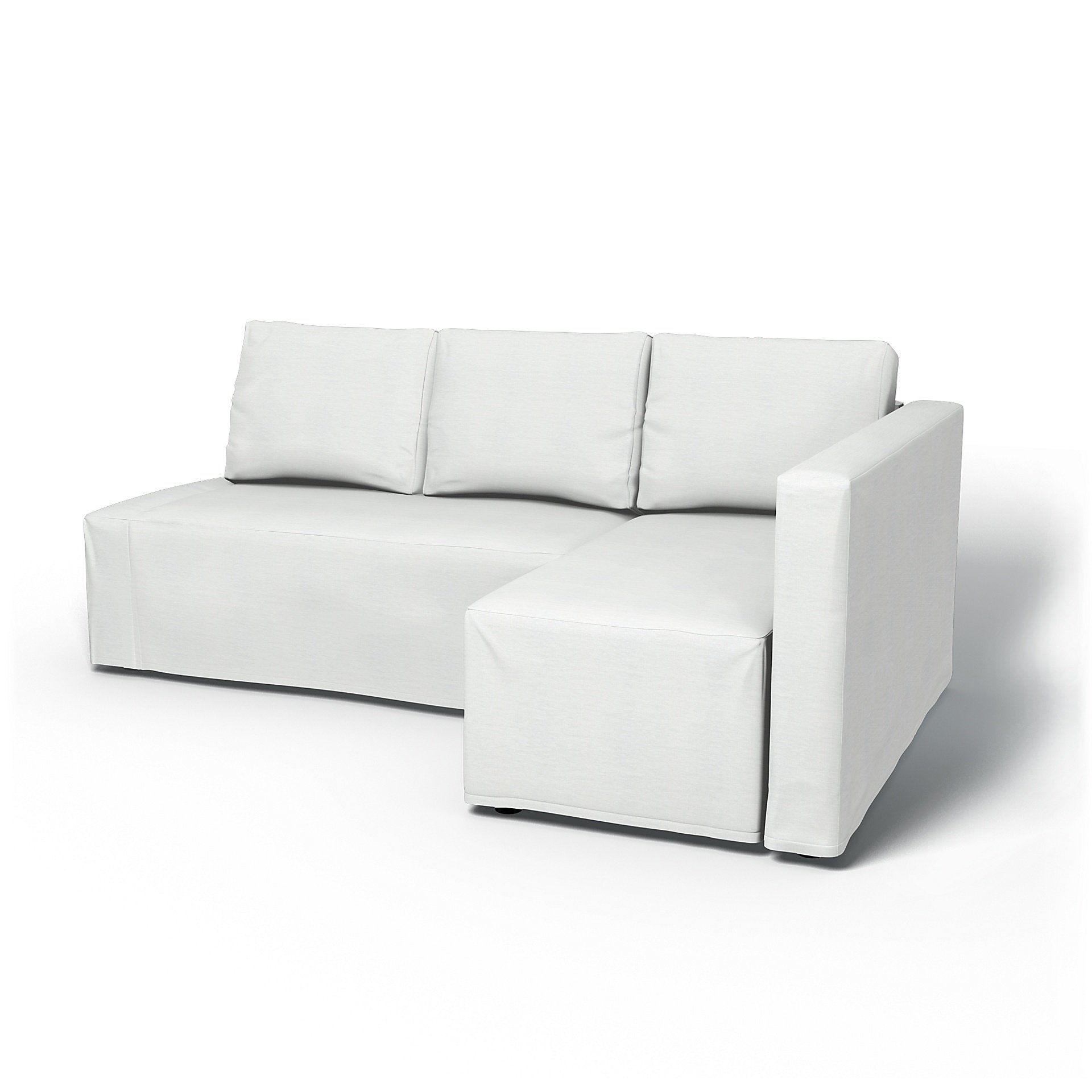 IKEA - Friheten Sofa Bed with Right Chaise Cover, White, Linen - Bemz