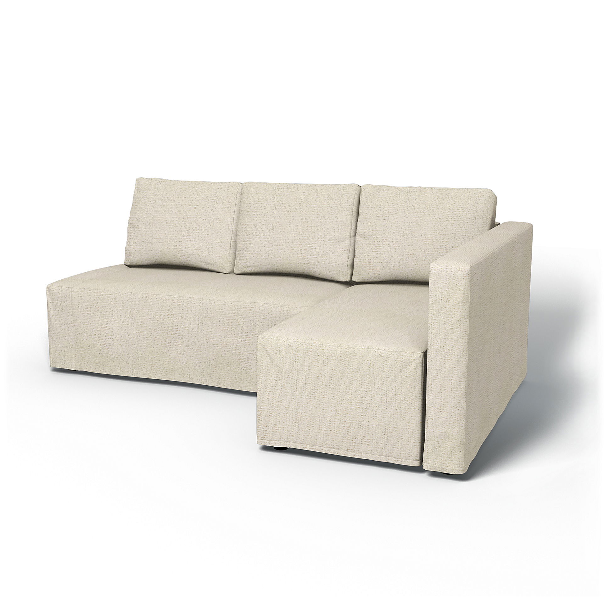 IKEA - Housse de convertible Friheten, méridienne à droite, Ecru, Comme de la laine - Bemz