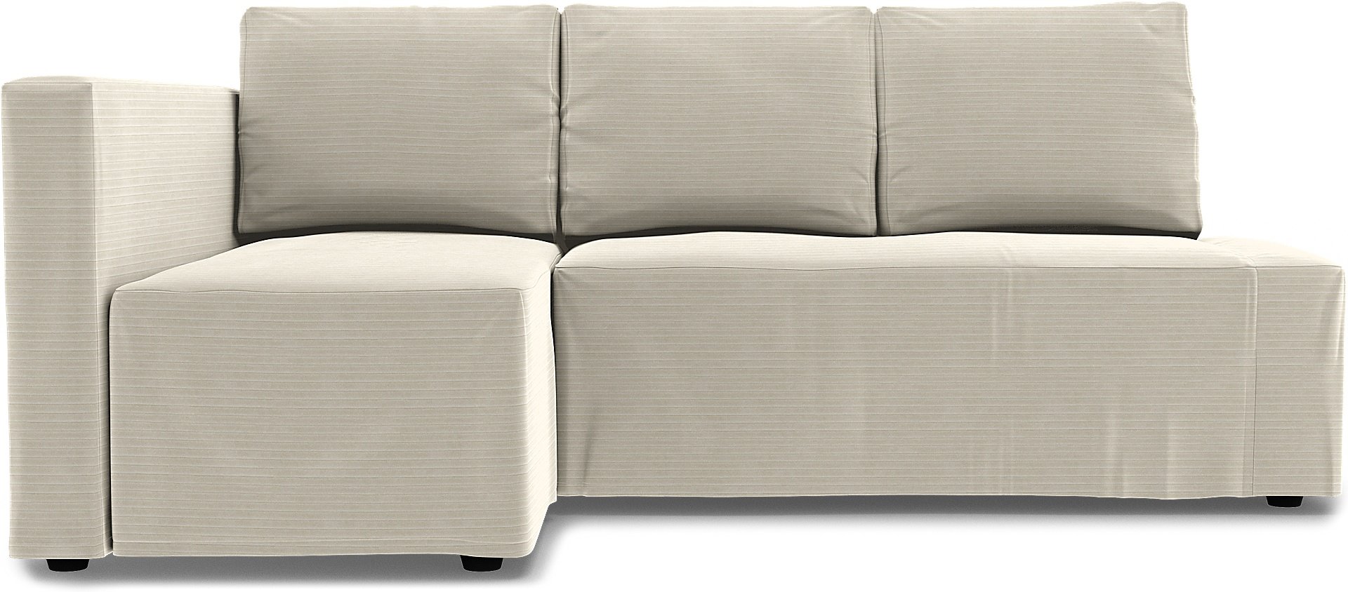 IKEA - Friheten Sofa Bed with Left Chaise Cover, Tofu, Corduroy - Bemz