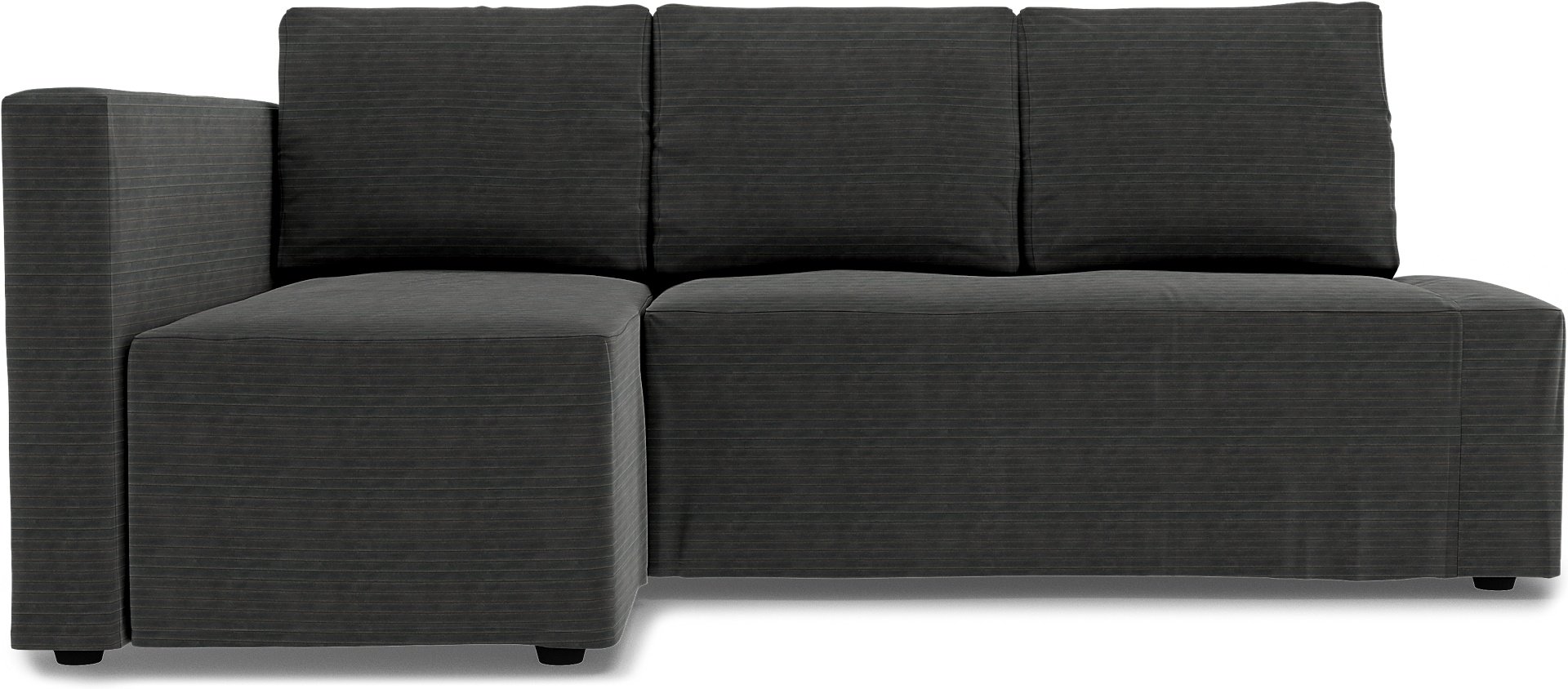 IKEA - Friheten Sofa Bed with Left Chaise Cover, Licorice, Corduroy - Bemz