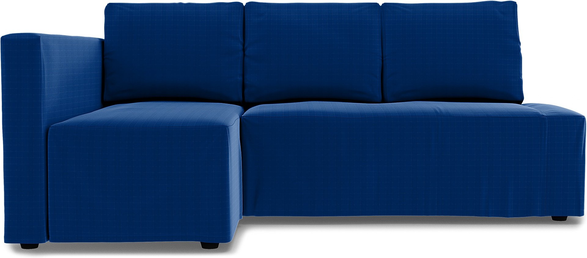 IKEA - Friheten Sofa Bed with Left Chaise Cover, Lapis Blue, Velvet - Bemz