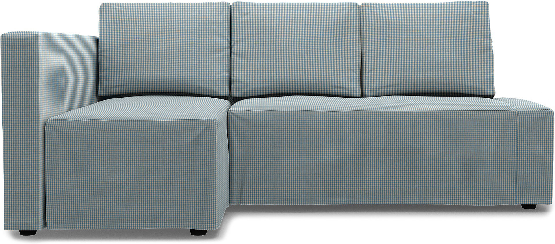 IKEA - Friheten Sofa Bed with Left Chaise Cover, Sky Blue, Cotton - Bemz
