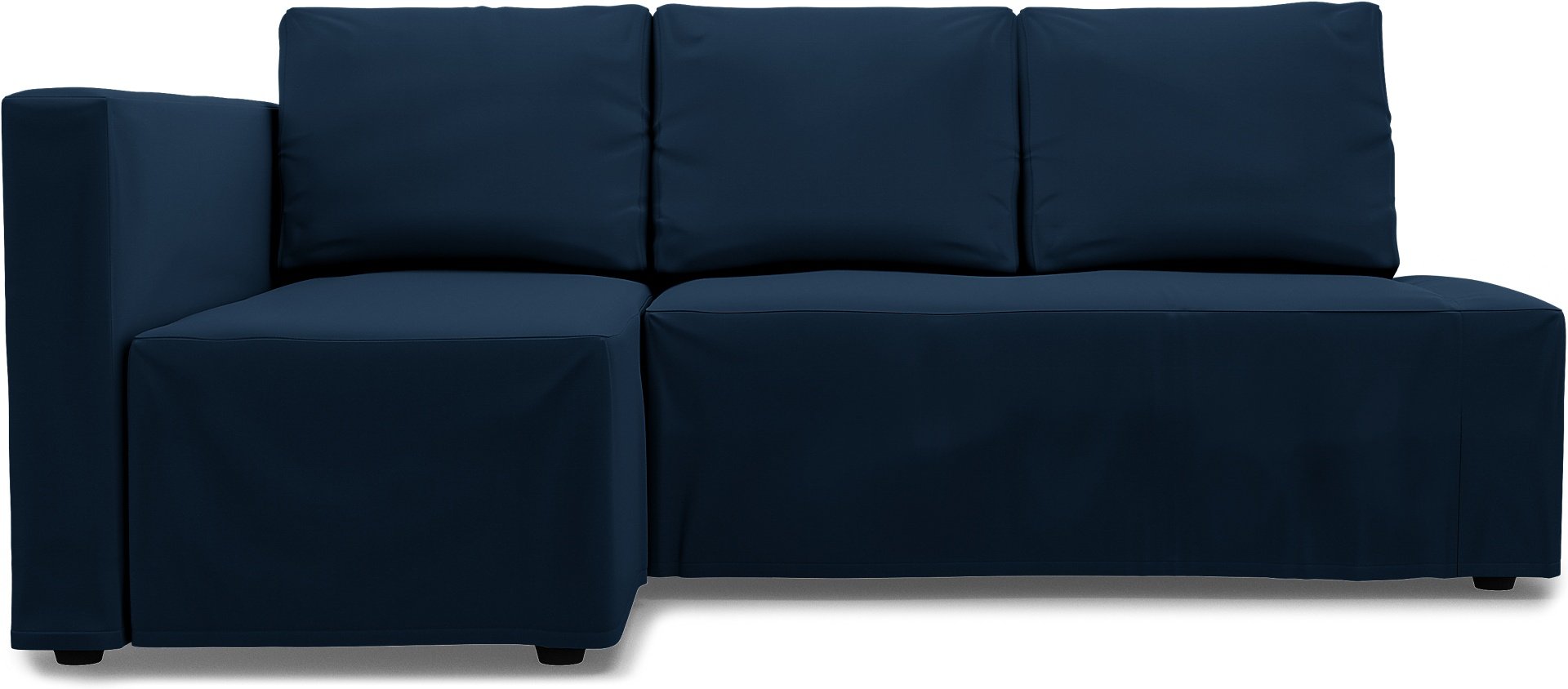 IKEA - Friheten Sofa Bed with Left Chaise Cover, Deep Navy Blue, Cotton - Bemz