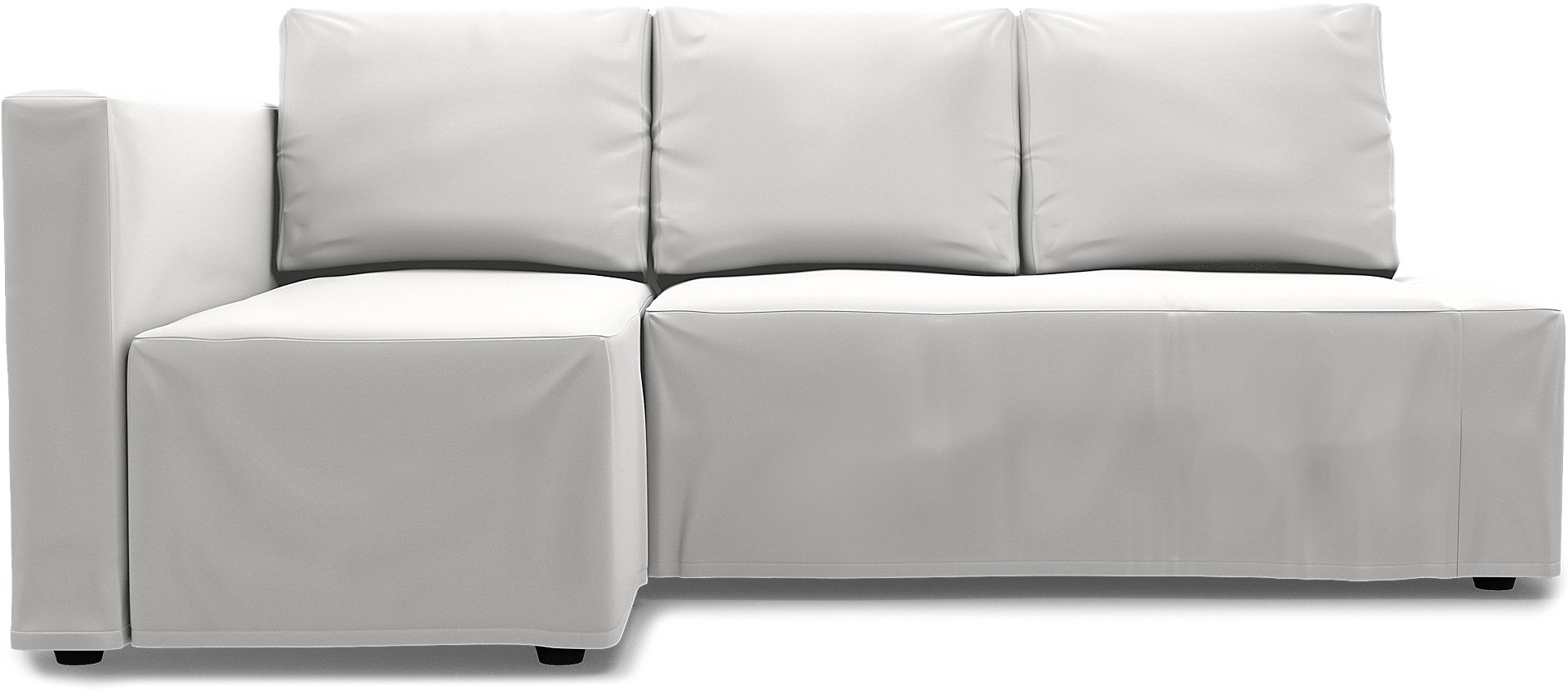IKEA - Friheten Sofa Bed with Left Chaise Cover, Absolute White, Cotton - Bemz