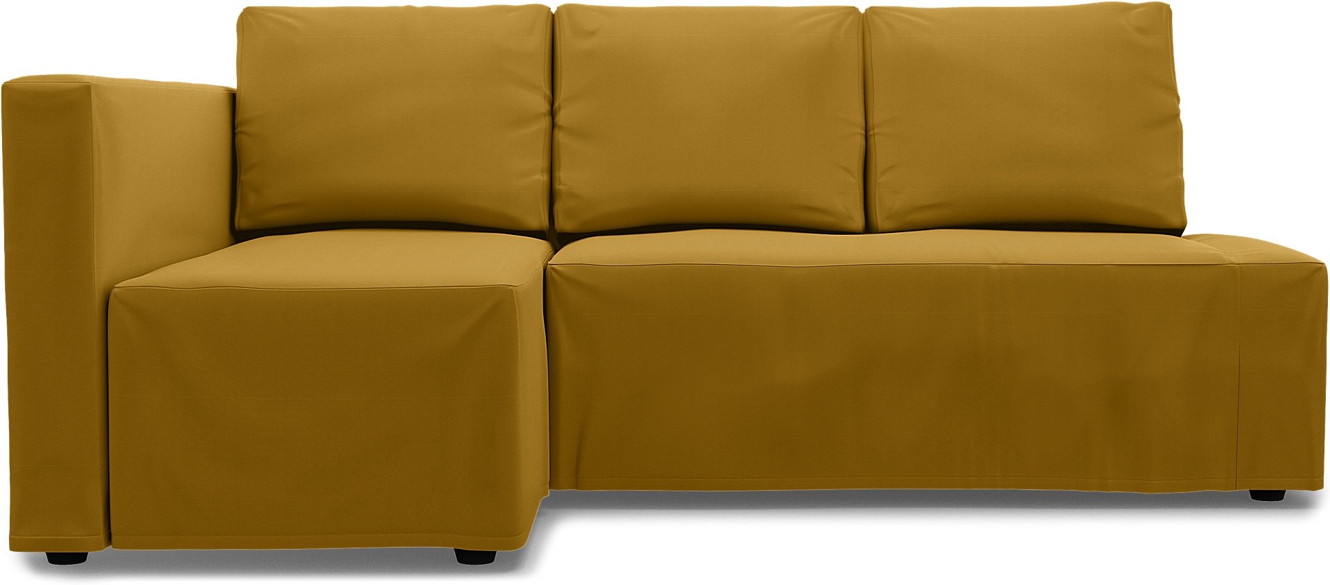 IKEA - Friheten Sofa Bed with Left Chaise Cover, Honey Mustard, Cotton - Bemz
