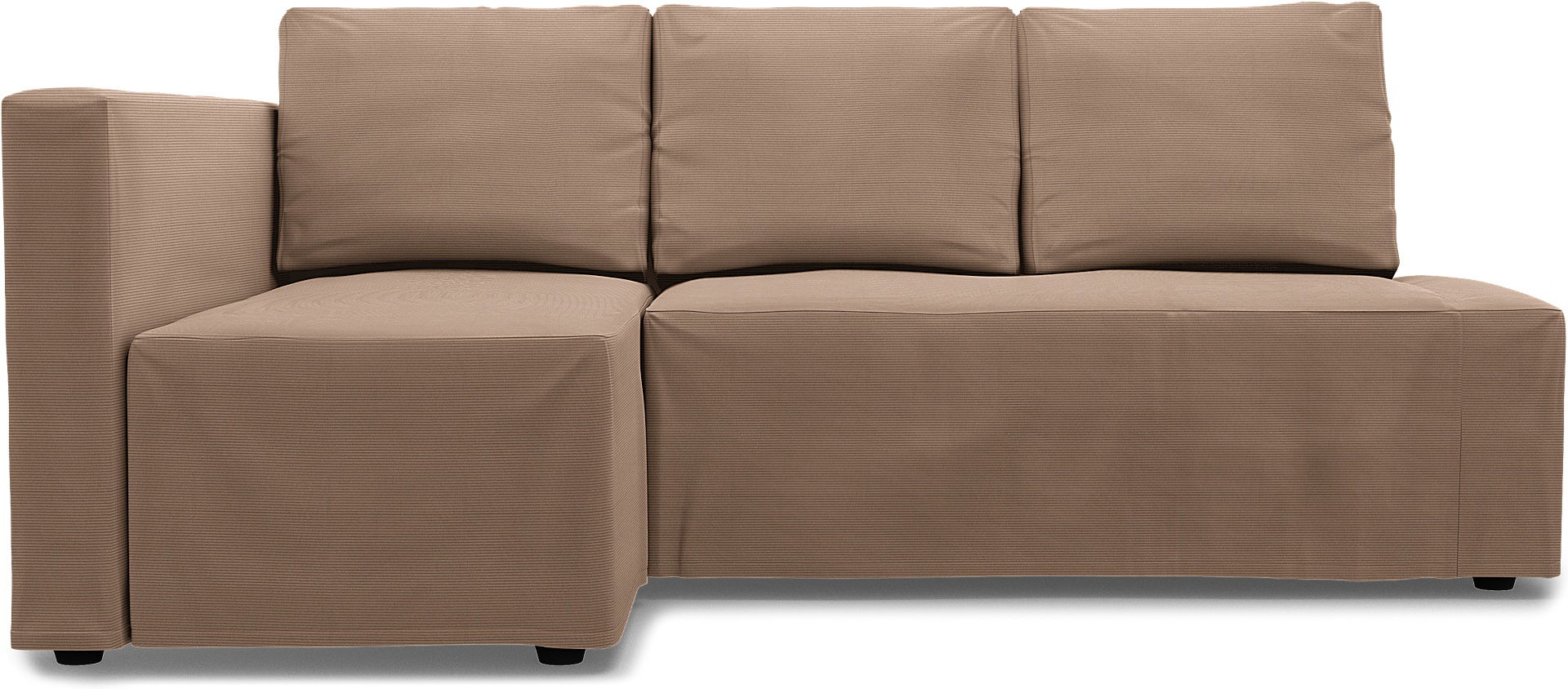 IKEA - Friheten Sofa Bed with Left Chaise Cover, Dusty Rose, Corduroy - Bemz