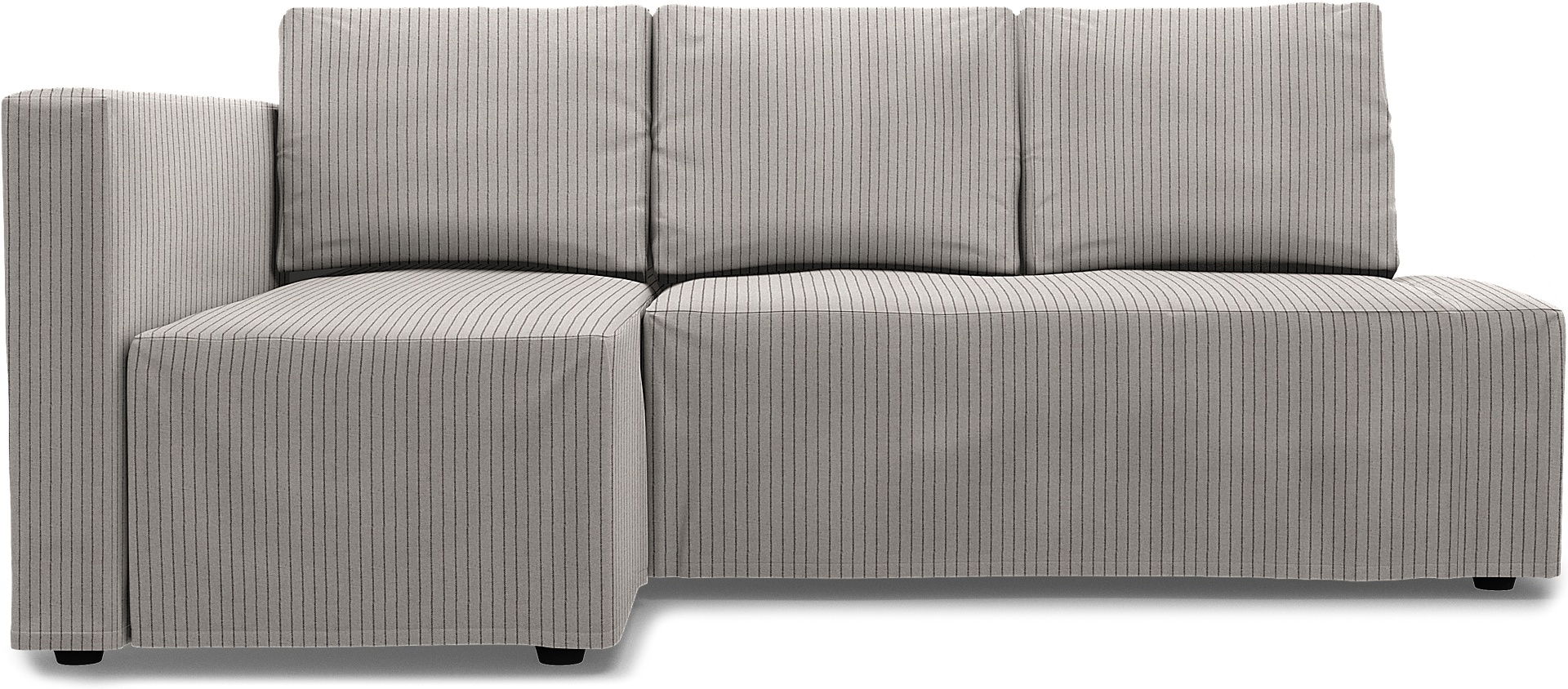 IKEA - Housse de convertible Friheten, méridienne à gauche, Silver Grey, Conscious - Bemz