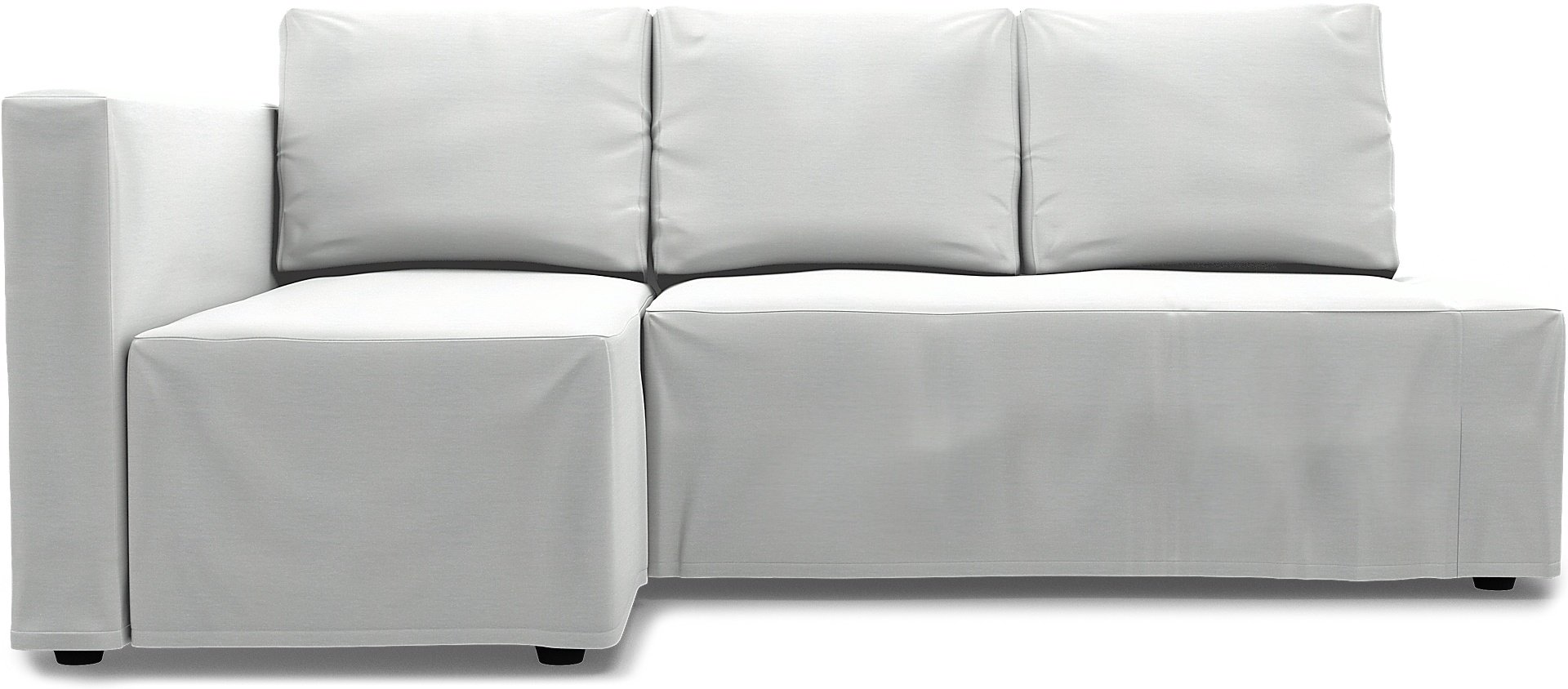 IKEA - Friheten Sofa Bed with Left Chaise Cover, White, Linen - Bemz