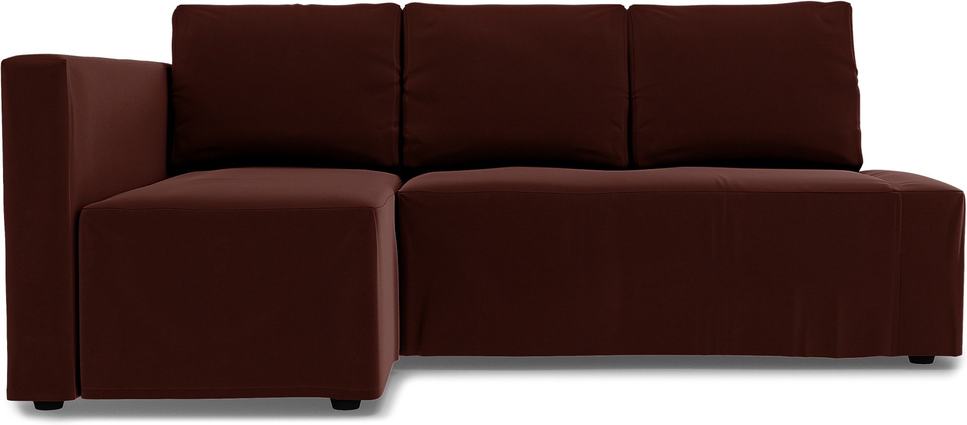 IKEA - Friheten Sofa Bed with Left Chaise Cover, Ground Coffee, Velvet - Bemz