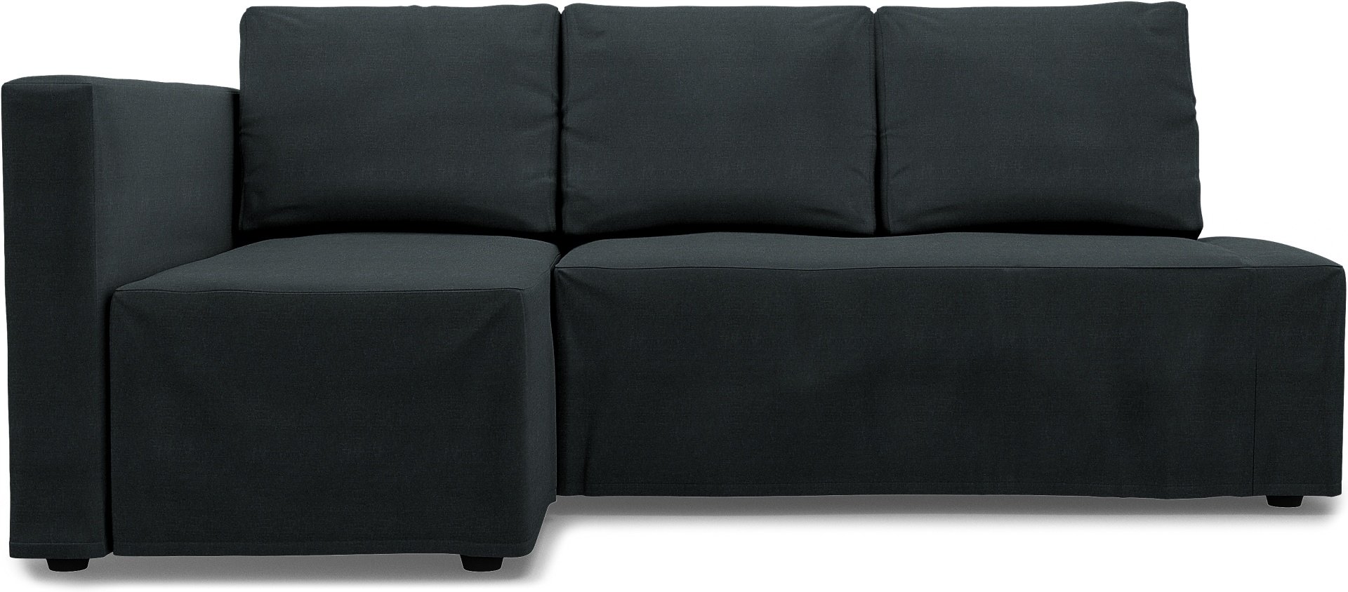 IKEA - Friheten Sofa Bed with Left Chaise Cover, Graphite Grey, Linen - Bemz