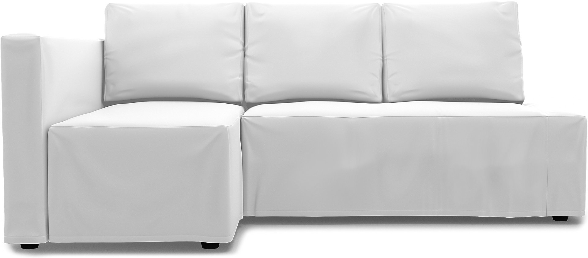 IKEA - Friheten Sofa Bed with Left Chaise Cover, Absolute White, Linen - Bemz