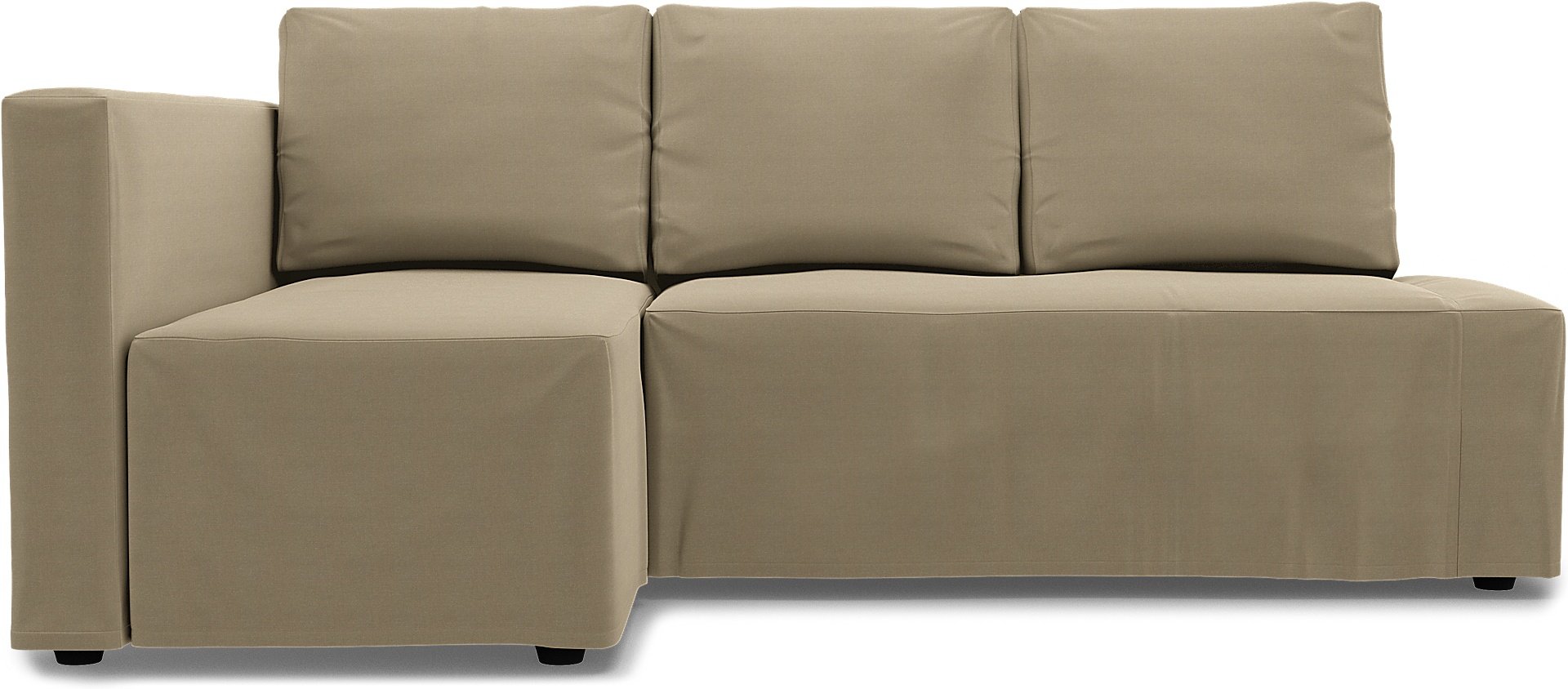 IKEA - Friheten Sofa Bed with Left Chaise Cover, Tan, Linen - Bemz