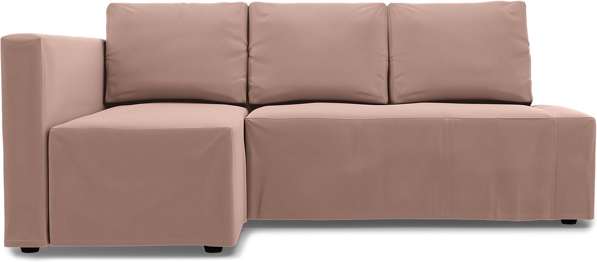 IKEA - Friheten Sofa Bed with Left Chaise Cover, Blush, Linen - Bemz