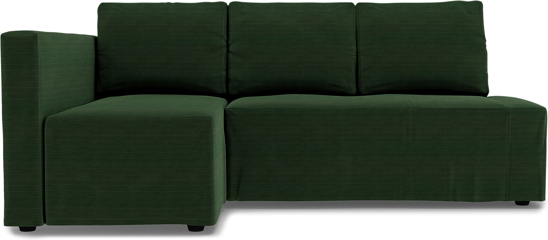 IKEA - Friheten Sofa Bed with Left Chaise Cover, Deep Green, BEMZ NATURE'S PALETTE COLLECTION - Bemz