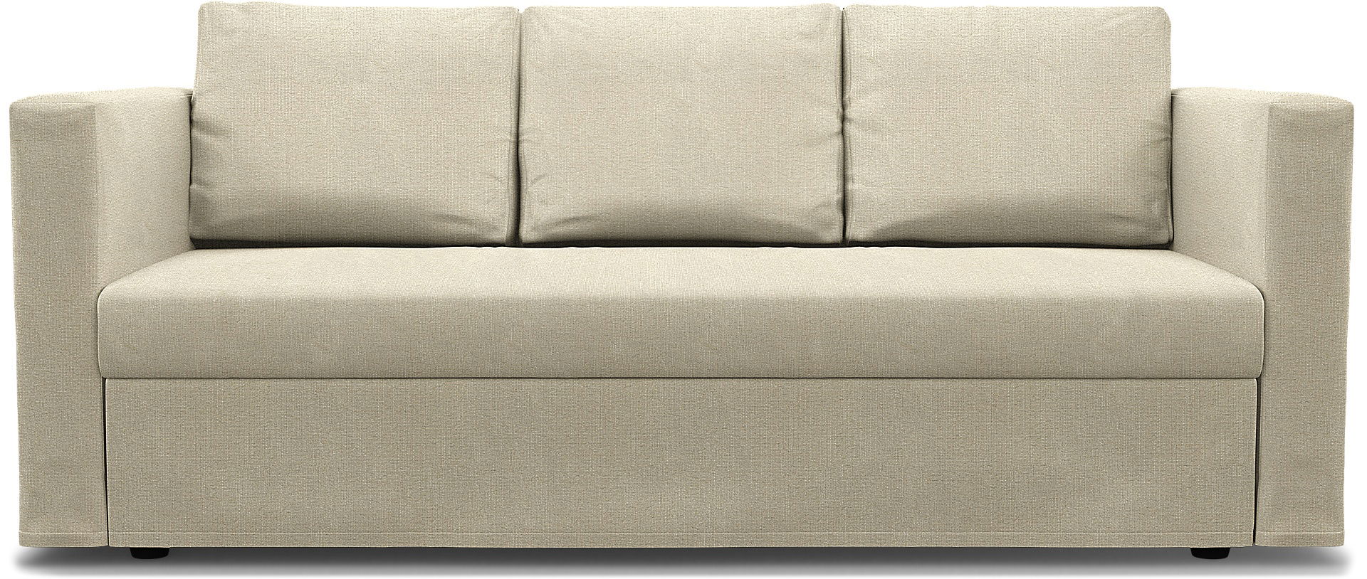 IKEA - Friheten 3 Seater Sofa Bed Cover, Cream, Bouclé & Texture - Bemz
