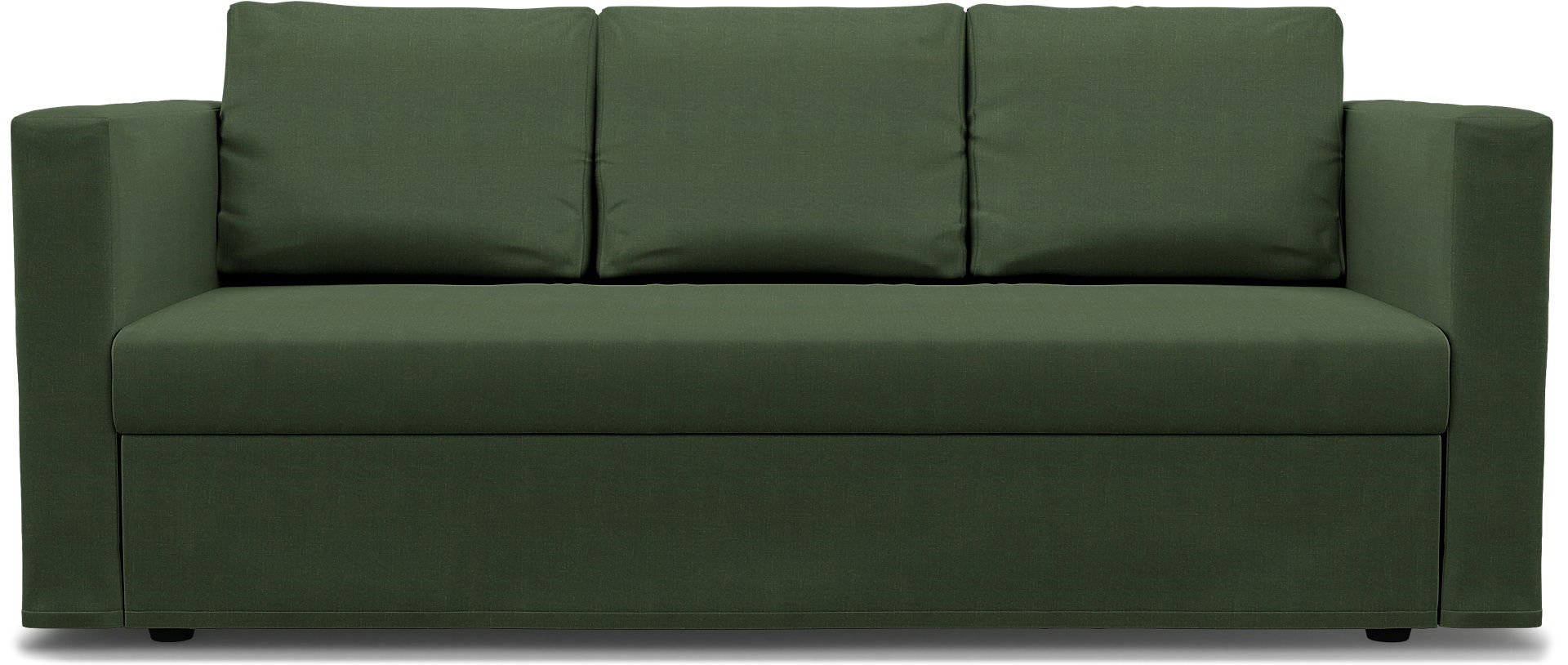 IKEA - Friheten 3 Seater Sofa Bed Cover, Moss, Linen - Bemz