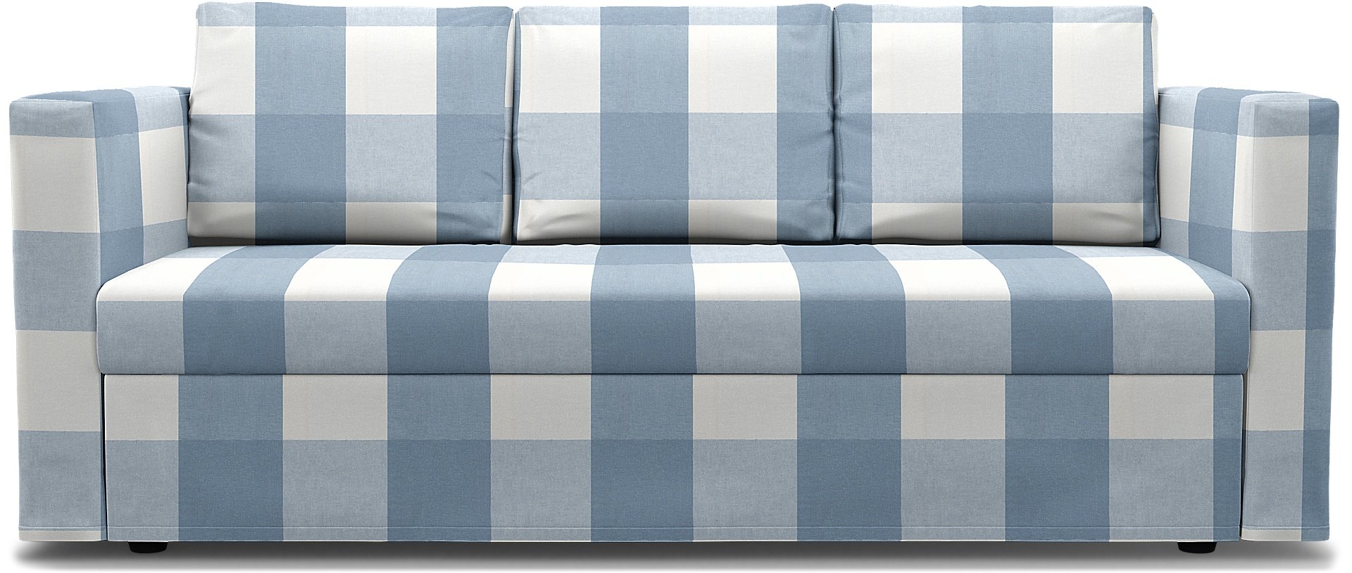 IKEA - Friheten 3 Seater Sofa Bed Cover, Sky Blue, Linen - Bemz