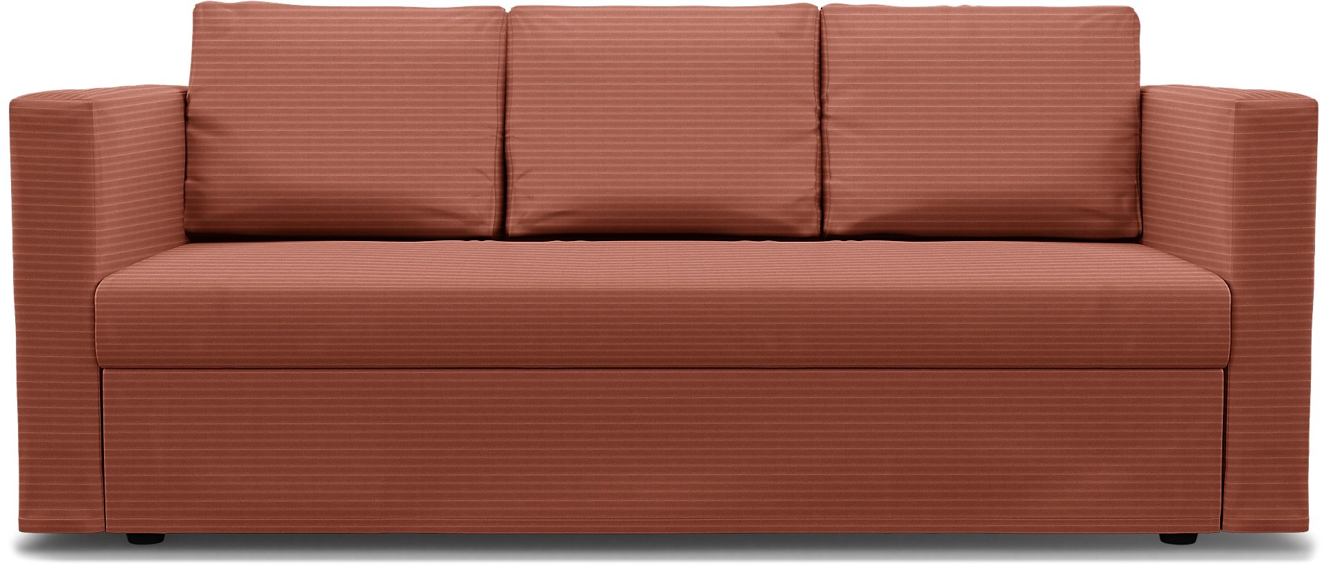 IKEA - Friheten 3 Seater Sofa Bed Cover, Retro Pink, Corduroy - Bemz