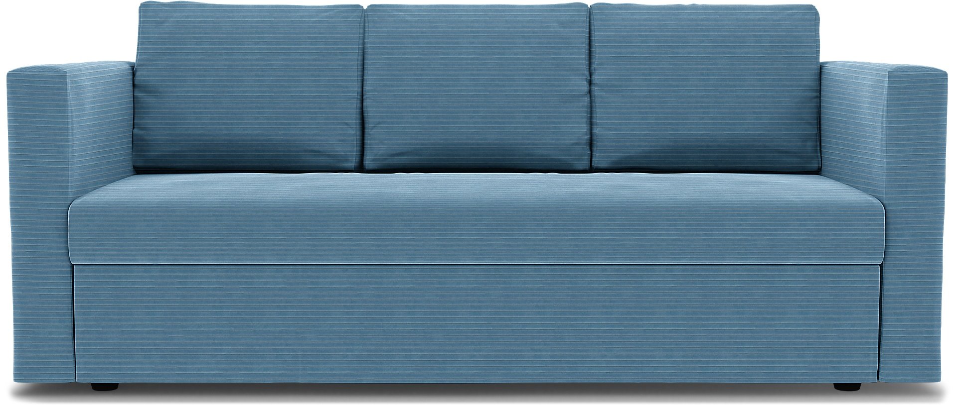 IKEA - Friheten 3 Seater Sofa Bed Cover, Sky Blue, Corduroy - Bemz