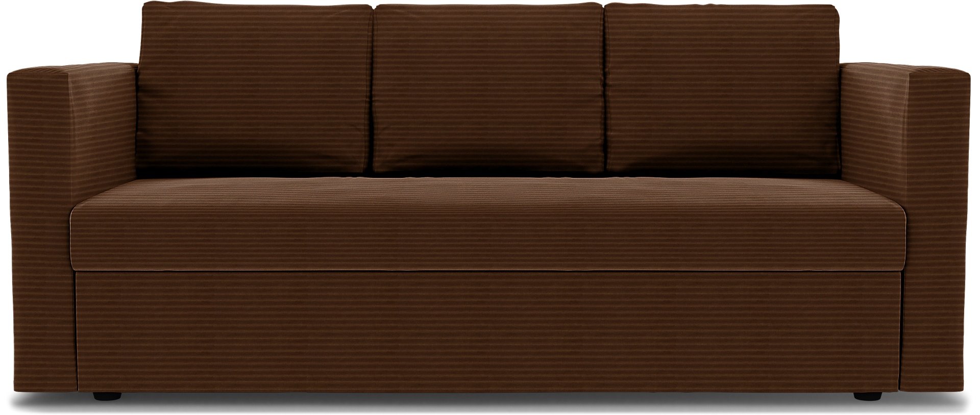 IKEA - Friheten 3 Seater Sofa Bed Cover, Chocolate Brown, Corduroy - Bemz