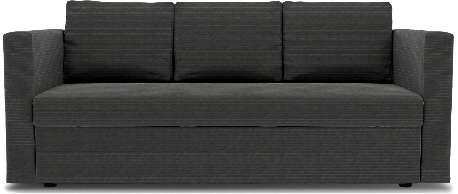 IKEA - Friheten 3 Seater Sofa Bed Cover, Licorice, Corduroy - Bemz