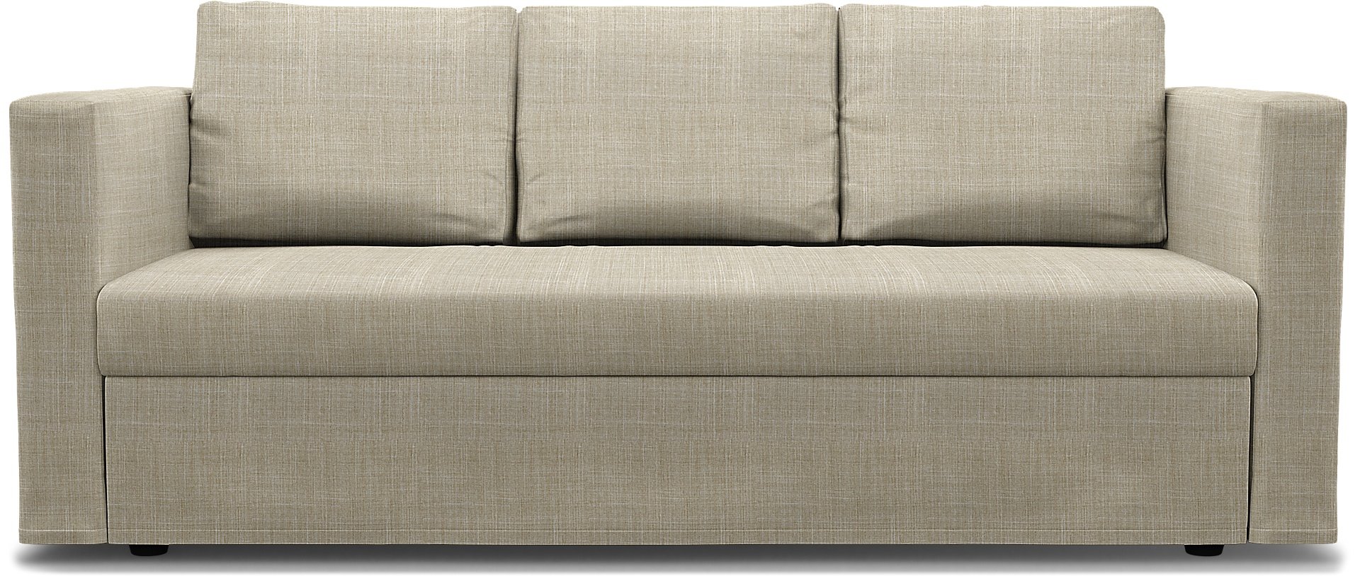 IKEA - Friheten 3 Seater Sofa Bed Cover, Sand Beige, Boucle & Texture - Bemz