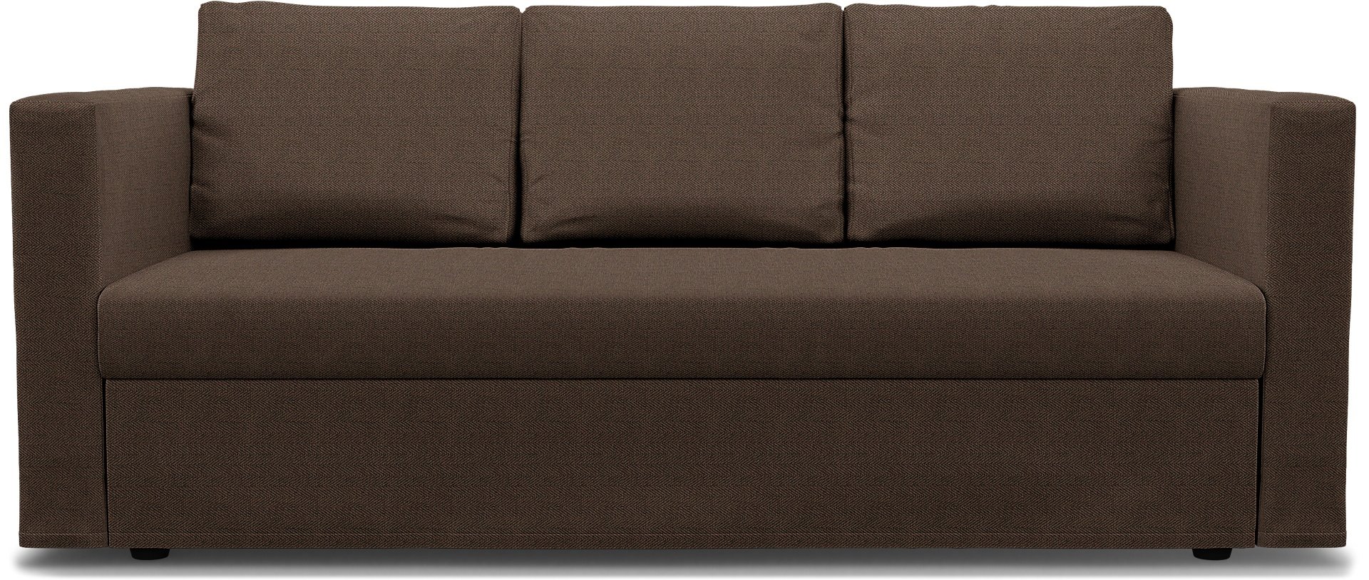 IKEA - Friheten 3 Seater Sofa Bed Cover, Chocolate, Boucle & Texture - Bemz
