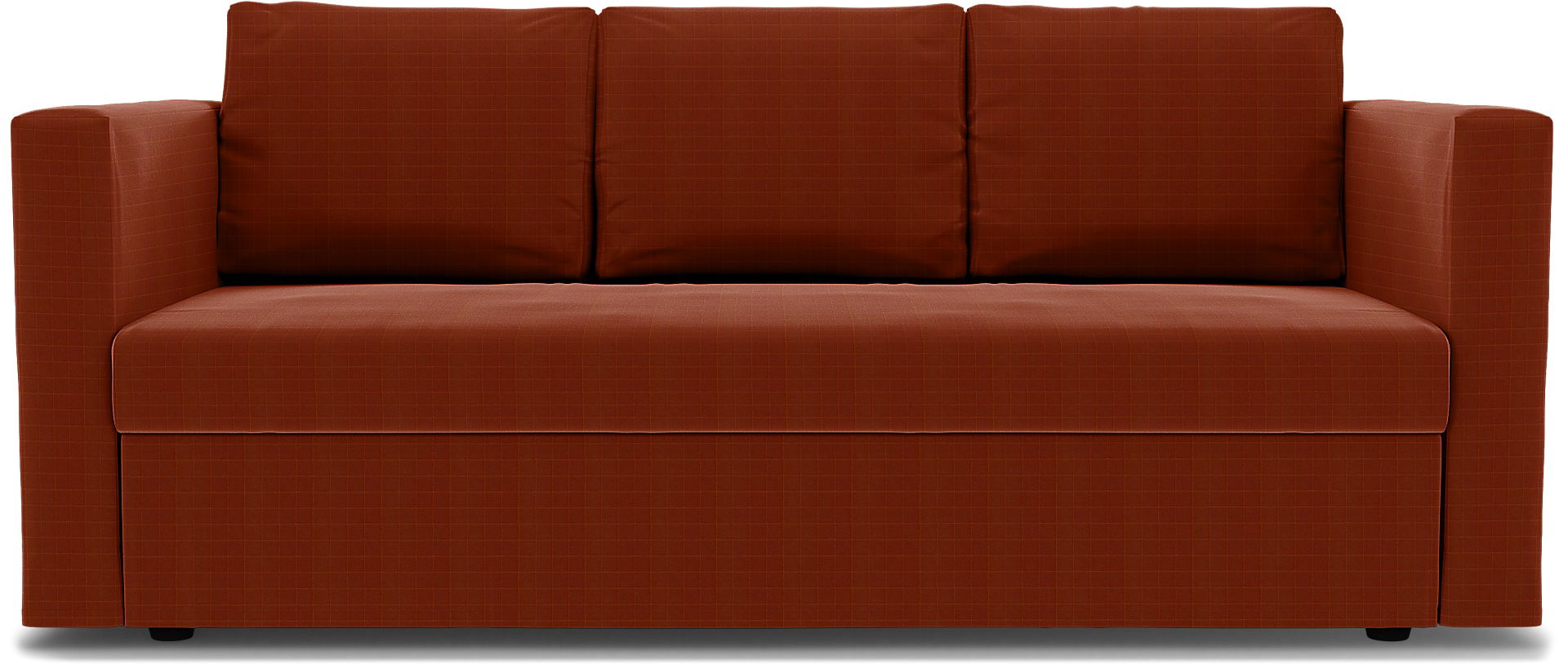 IKEA - Friheten 3 Seater Sofa Bed Cover, Burnt Sienna, Velvet - Bemz