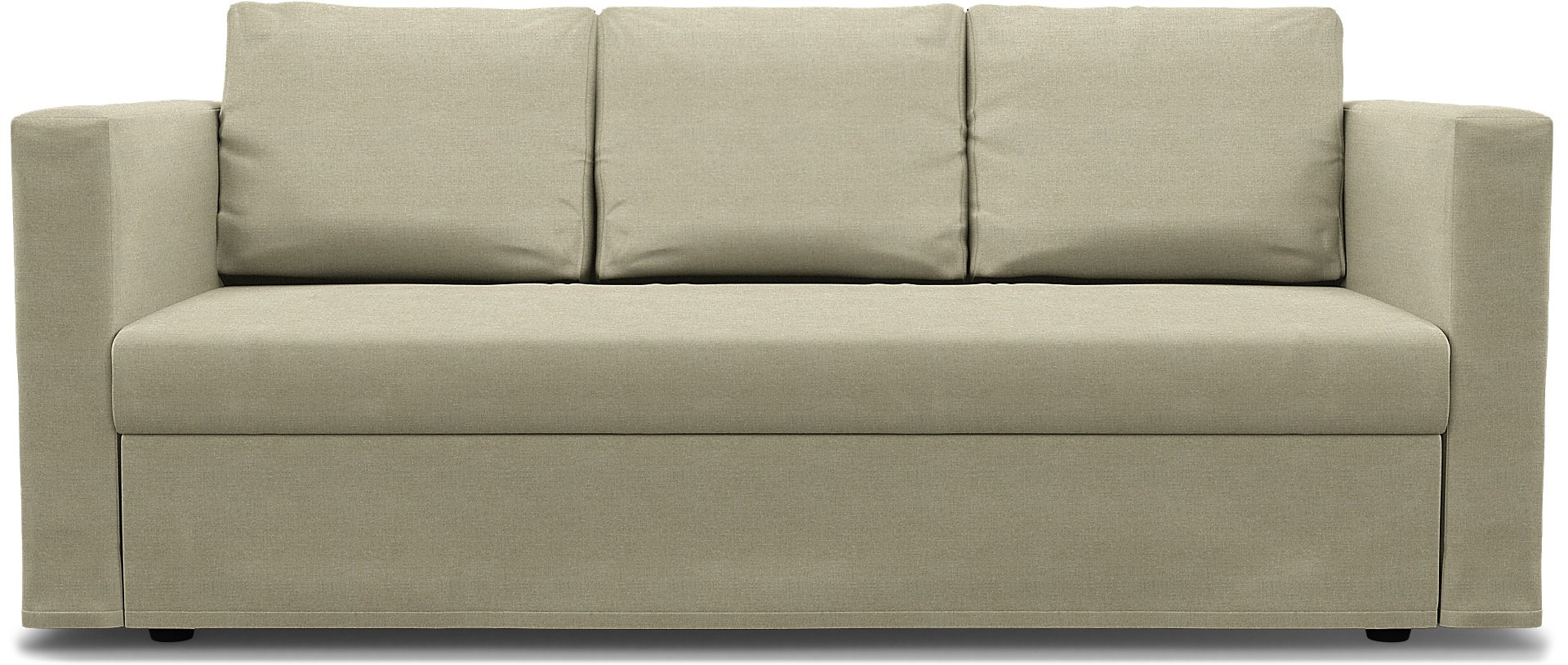 IKEA - Friheten 3 Seater Sofa Bed Cover, Pebble, Linen - Bemz