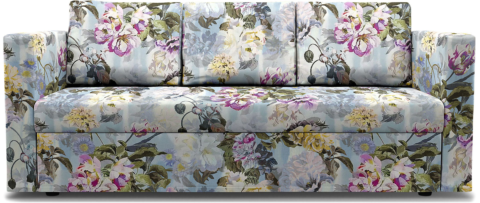 IKEA - Friheten 3 Seater Sofa Bed Cover, Sky, Linen - Bemz
