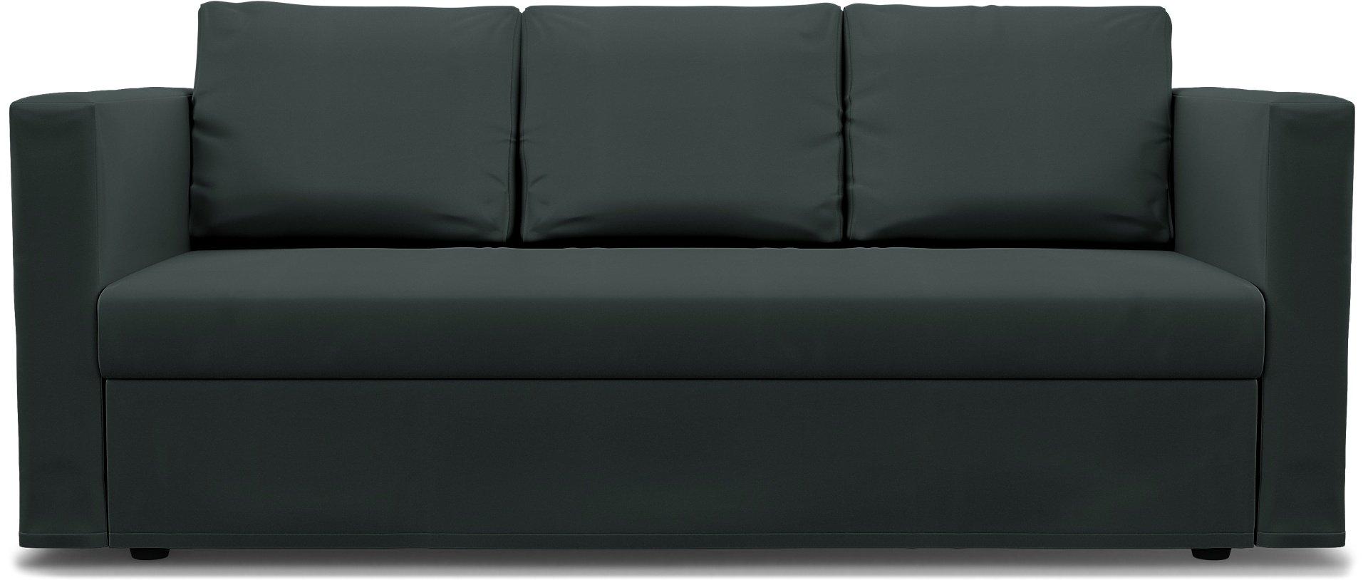 IKEA - Friheten 3 Seater Sofa Bed Cover, Graphite Grey, Cotton - Bemz
