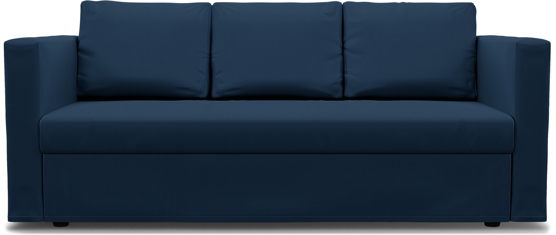 IKEA - Friheten 3 Seater Sofa Bed Cover, Deep Navy Blue, Cotton - Bemz