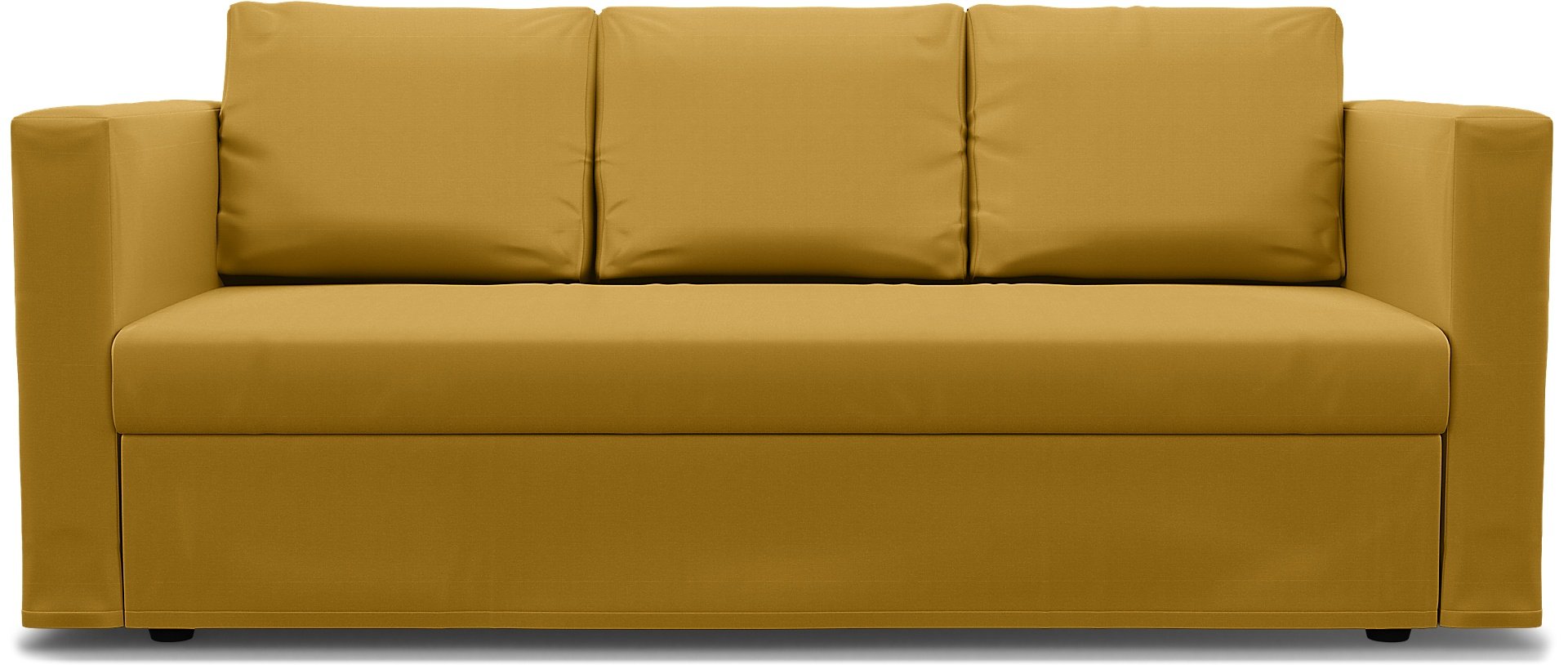 IKEA - Friheten 3 Seater Sofa Bed Cover, Honey Mustard, Cotton - Bemz