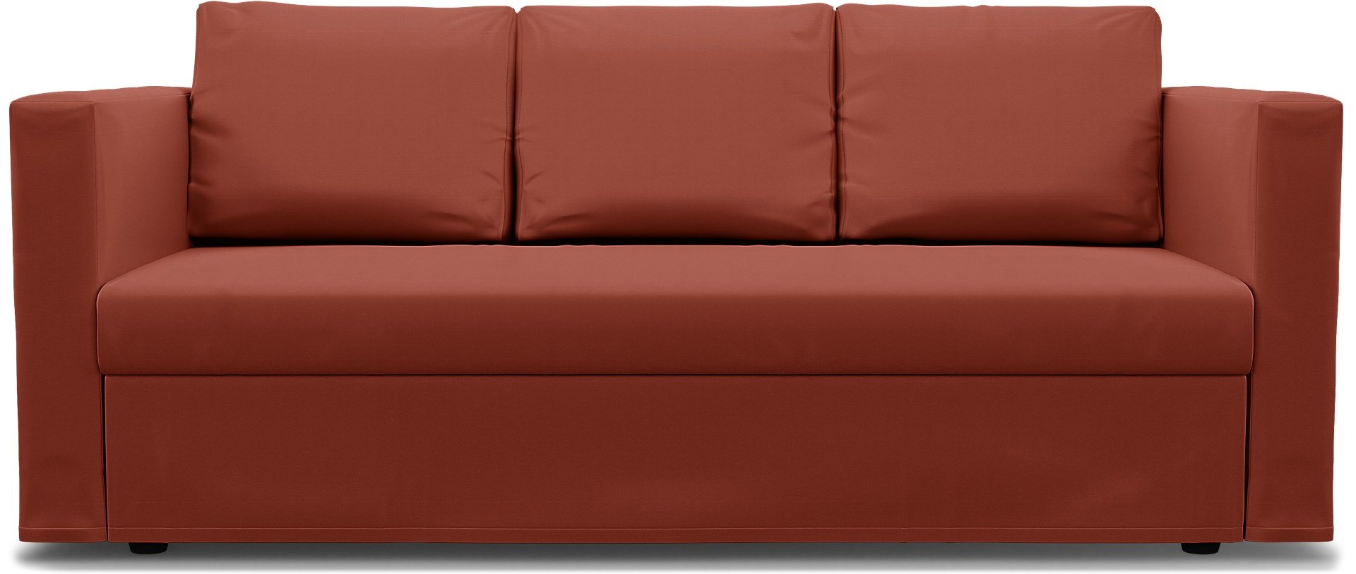 IKEA - Friheten 3 Seater Sofa Bed Cover, Burnt Orange, Cotton - Bemz