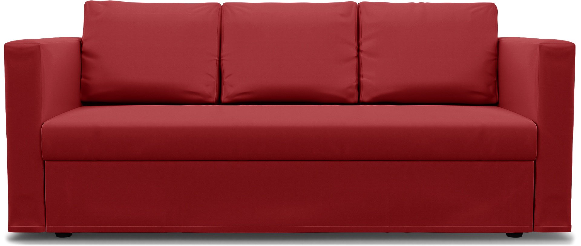 IKEA - Friheten 3 Seater Sofa Bed Cover, Scarlet Red, Cotton - Bemz